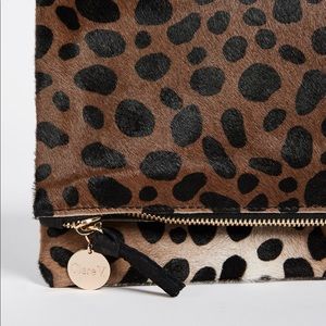 Clare V. Supreme Haircalf Fold Over Clutch